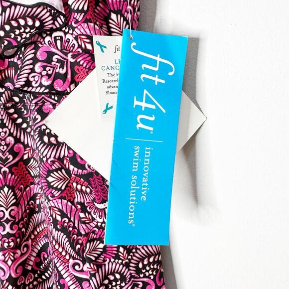 New Fit 4u One Piece Overlay Bathing Suit Swimwear Size 6 QVC - Picture 2 of 8